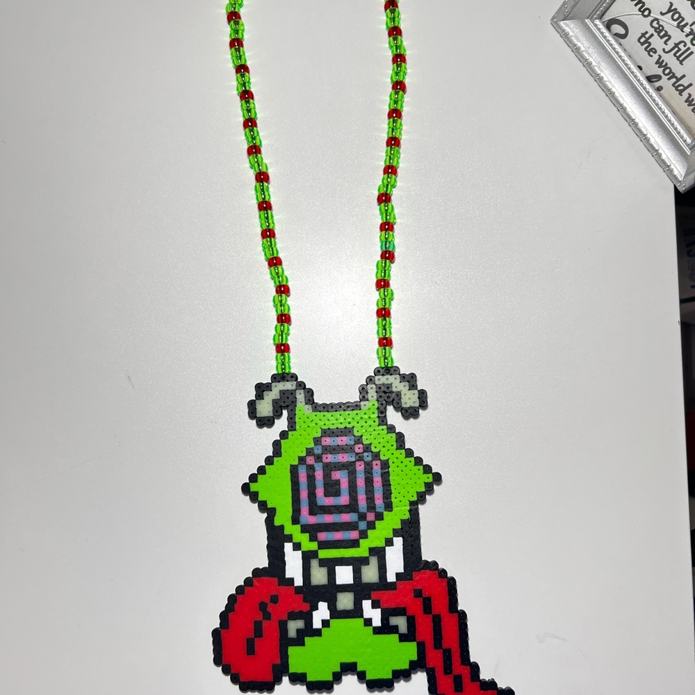 4 perler bead Kandi necklaces